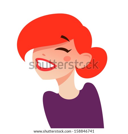 Happy Laughing Girl Stock Vector Royalty Free 158846741 Shutterstock