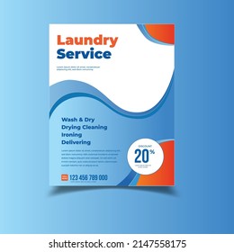 Happy Laundry Service Flyer Template