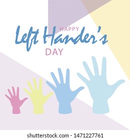 Happy Left Handers Day Vectore Template Design Illustration