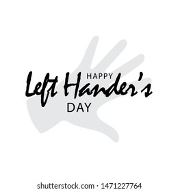 Happy Left Handers Day Vectore Template Design Illustration