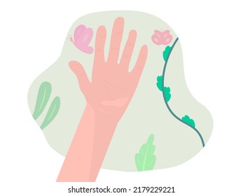 happy left-handed day flat illustration
