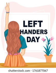 Happy Left-handers Day. Celebrate Vector Illustration poster