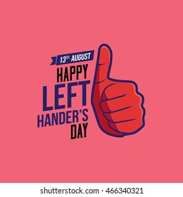 Happy Left-handers Day. Vector Illustration