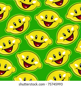 Happy Lemons Seamless Background