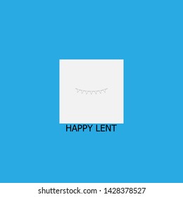 happy lent icon sign signifier vector