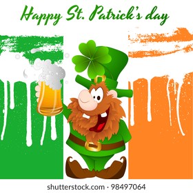Happy Leprechaun with Beer