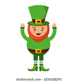 happy leprechaun cartoon st patricks day character