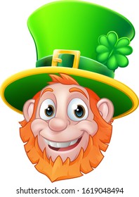 A happy Leprechaun cartoon St Patricks Day character design 