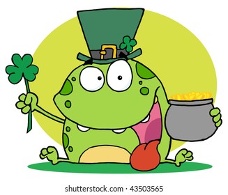 Happy Leprechaun Frog