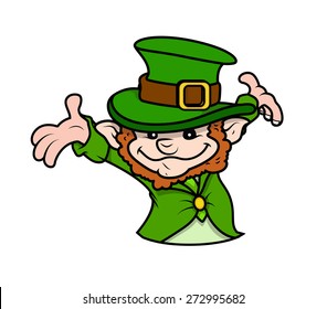 Happy Leprechaun Gesturing