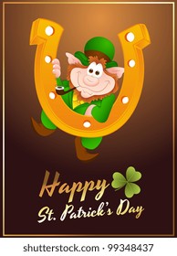 Happy Leprechaun Greeting Card