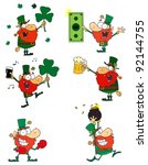 Happy Leprechauns.Vector Collection