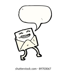 happy letter cartoon character
