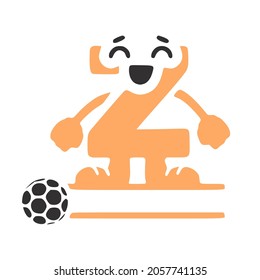 Happy letter z character football player personalized monogram, vector logo, emblems or initial design.