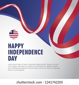 Happy Liberia Independence Day Vector Template Design Illustration