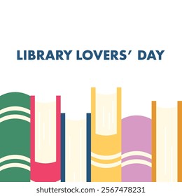 Happy library lovers' day illustration. Library lovers' day background for banner