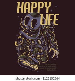 Happy Life Illustration