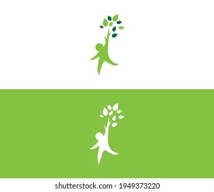 Happy Life People Logo Symbol