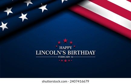 Happy Lincoln's Birthday February 12 Background Vector Illustration 