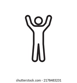 happy line icon. happy vector illustration. happy people