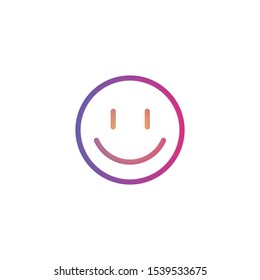 Happy  - Line Vector Icon
