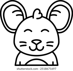 Happy Line vector Icon Design