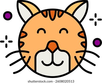 Happy Line vector Icon Design