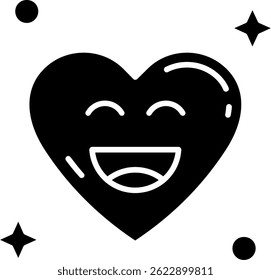 Happy Line vector Icon Design