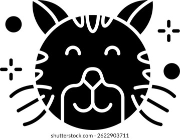 Happy Line vector Icon Design