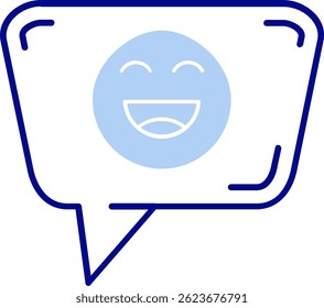 Happy Line vector Icon Design