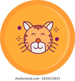 Happy Line vector Icon Design