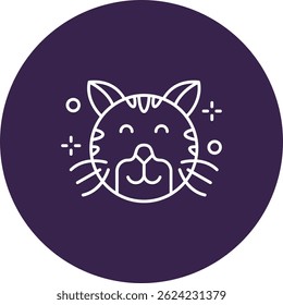 Happy Line vector Icon Design