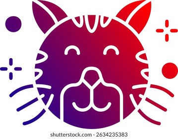 Happy Line vector Icon Design
