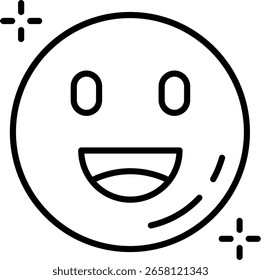Happy Line vetor Icon Design