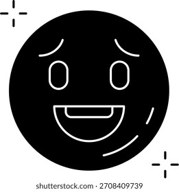 Happy Line vector Icon Design
