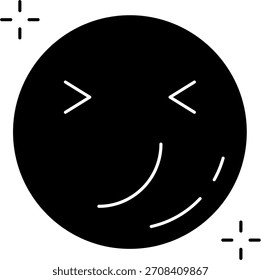 Happy Line vector Icon Design