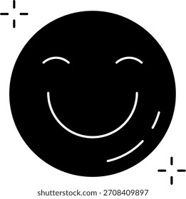 Happy Line vector Icon Design