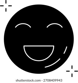 Happy Line vector Icon Design
