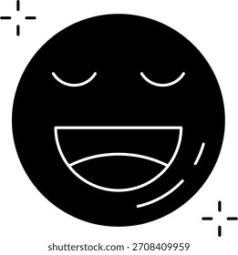Happy Line vector Icon Design