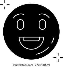 Happy Line vector Icon Design