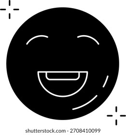 Happy Line vector Icon Design