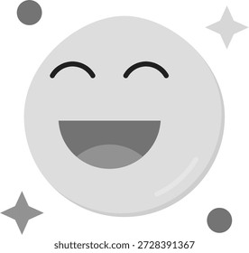 Happy Line vector Icon Design