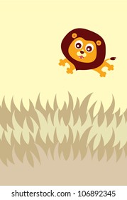 happy lion