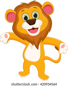 happy lion cartoon