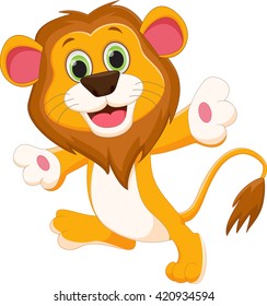 happy lion cartoon