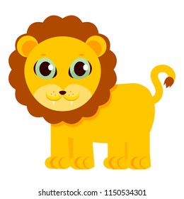 Happy Lion Character vector