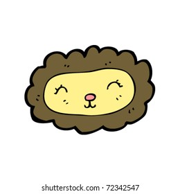 happy lion face cartoon