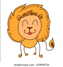 Happy lion illustration