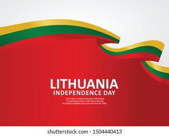 Happy Lithuania National Day Celebration vector template, Background Concept for Independence Day and other events, Vector Illustration Design.