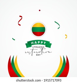 Happy-Litauen-Hintergrund für Vektordesign-Vorlagen